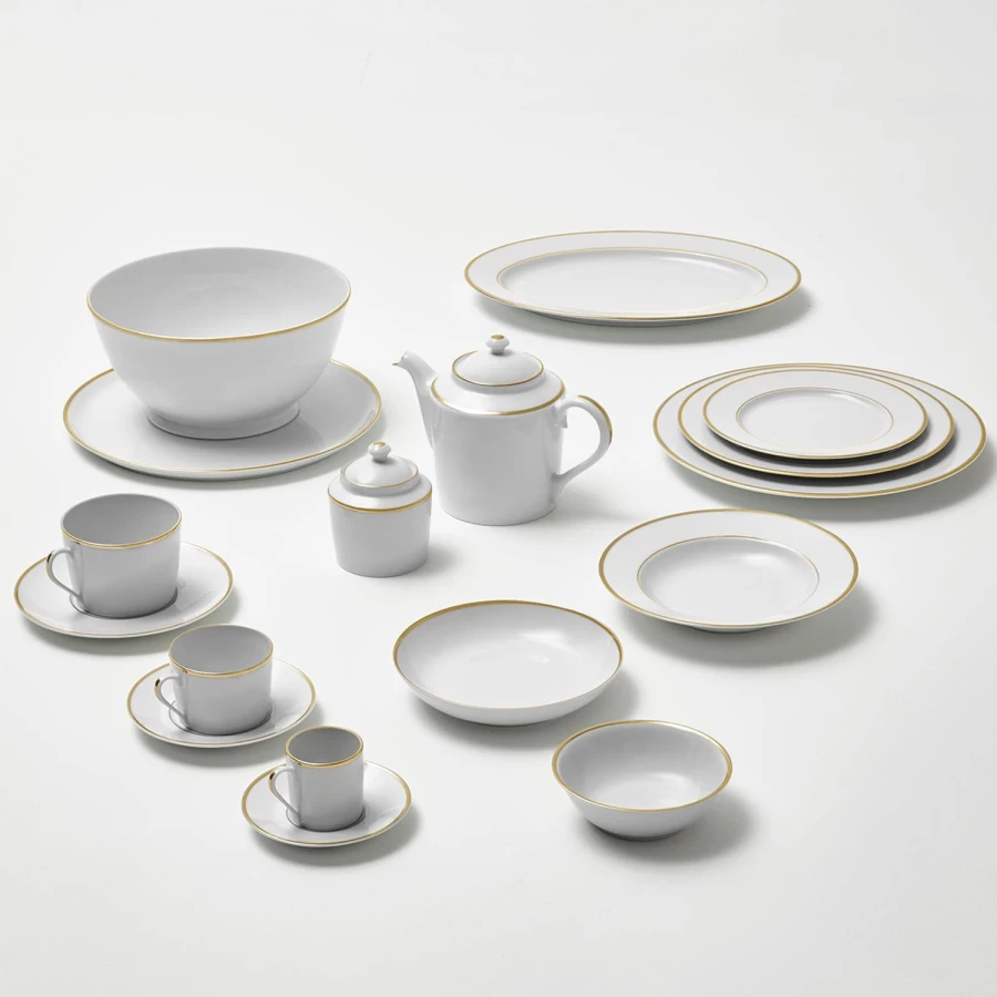 Degrenne Paris Eclipse Gold Galon Luxury Tableware Collection