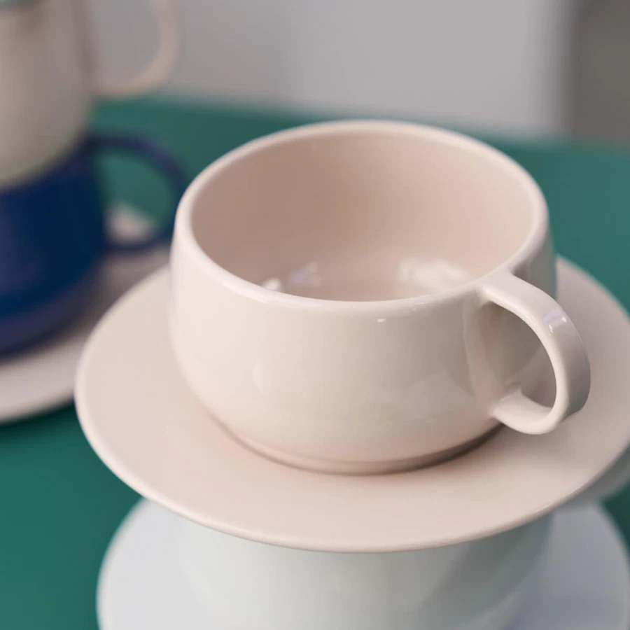 Degrenne Paris Cafeteria Empileo Rose Nude Tableware Collection