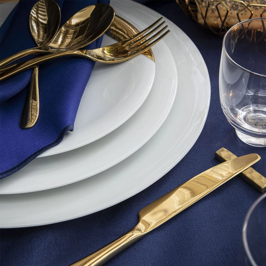 Degrenne Paris Royal Blue Cotton Linen Shades – Stylish & Breathable Window Coverings
