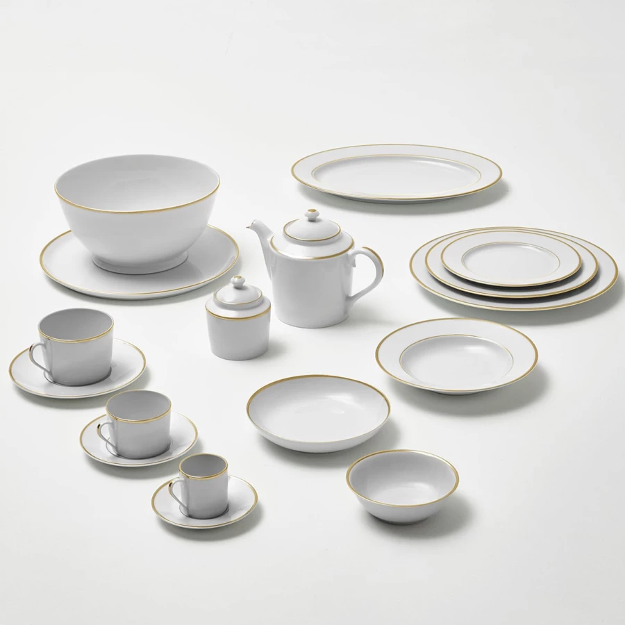 Degrenne Paris Eclipse Gold Galon Luxury Tableware Collection