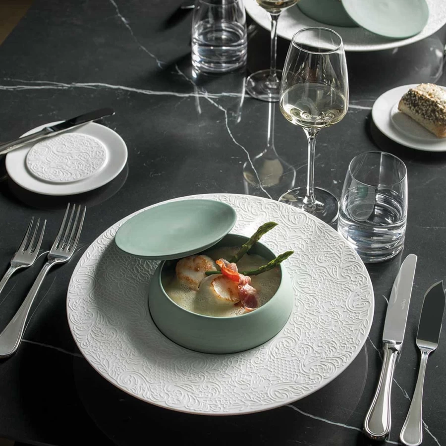 Degrenne Paris Bahia Green Clay Dinner Plate - Eco-Friendly Ceramic Tableware